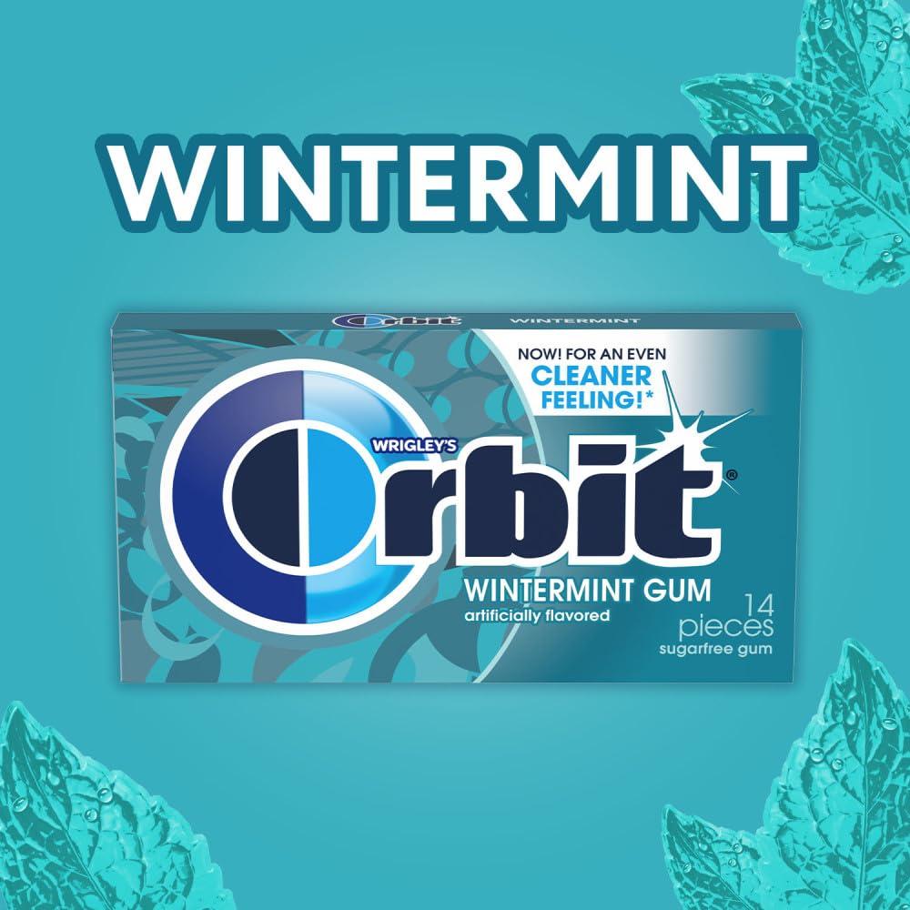 Orbit Orbit Wintermint Gum 14 Pieces Pack of 12, 12 X 33 g
