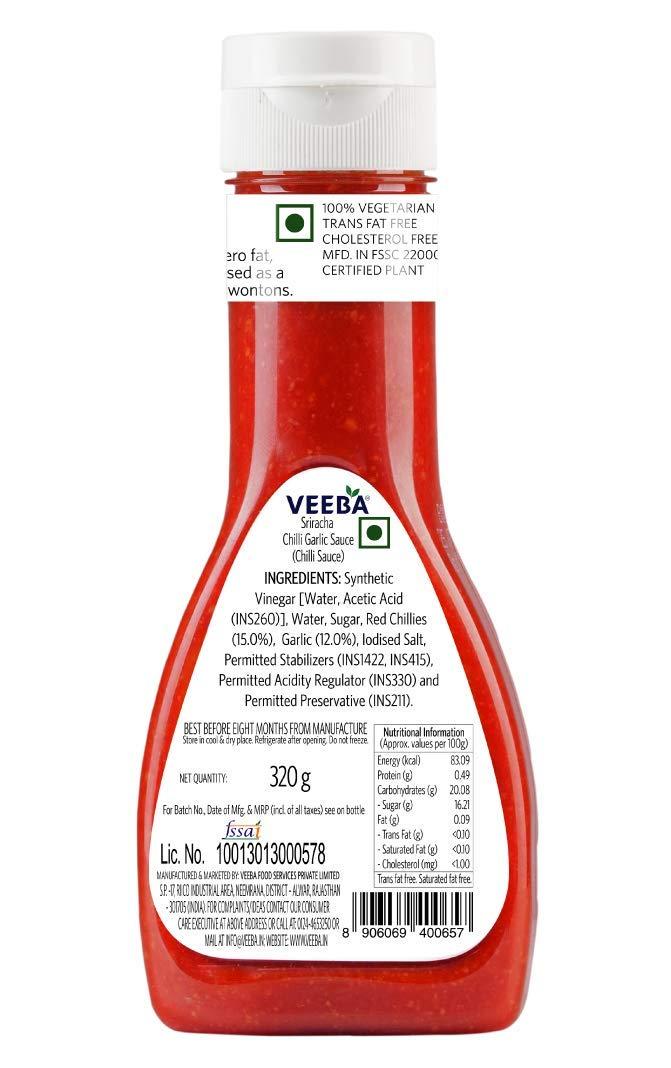VEEBA VEEBA Barbeque & Sriracha Chilli Garlic Sauce Sauces (650 g) ( Pack of 2 )