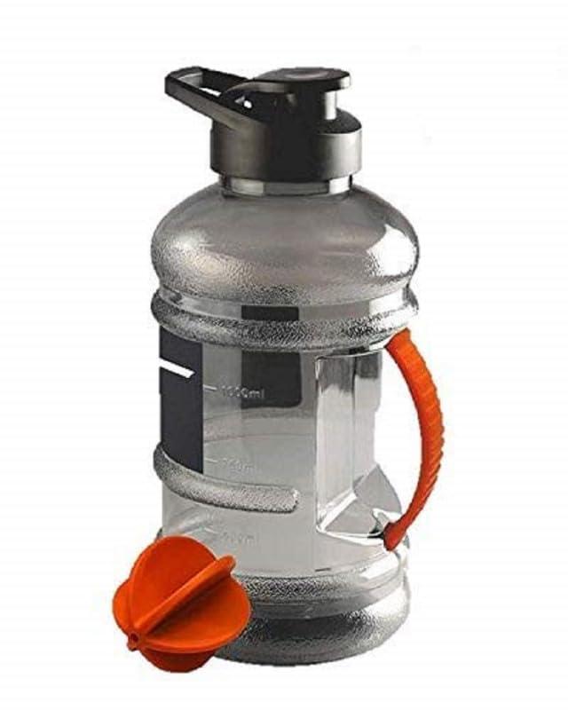 Zyro Zyro Gym gallon water bottle- Shaker for Protein Shake|Sports gym water bottle For/BCAA/Protein Shaker Bottle, with Blender Ball, Orange, BPA-Free Plastic, 1500 ML