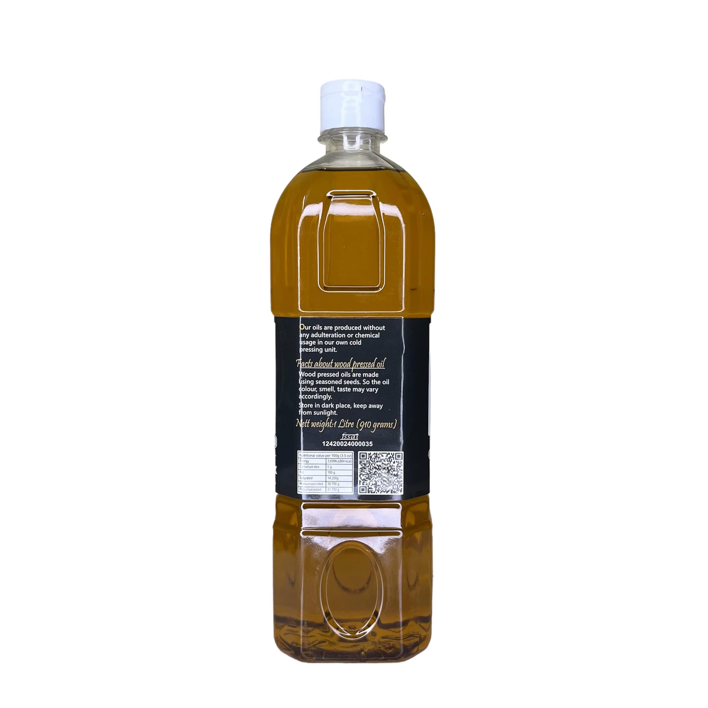 A.A Oil Mill AMOGHA COLD PRESSED/WOOD PRESSED SESAME OIL - 1 LITER