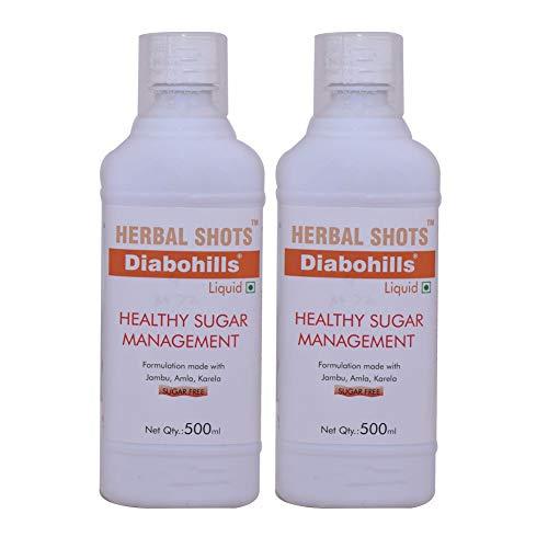 HERBAL HILLS Herbal Hills Diabohills Syrup with Karela Jamun 500ml Shots (500 ml (Pack of 4))
