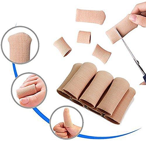 ERGOfoot ERGOfoot 6 Pack Toe Caps Close Finger Toe Sleeve Tubes Toe Protectors Gel Rubbing Tube to Prevent Bunions, Hammertoes, Callus, Corn, Blisters(Diameter 1.5cm)