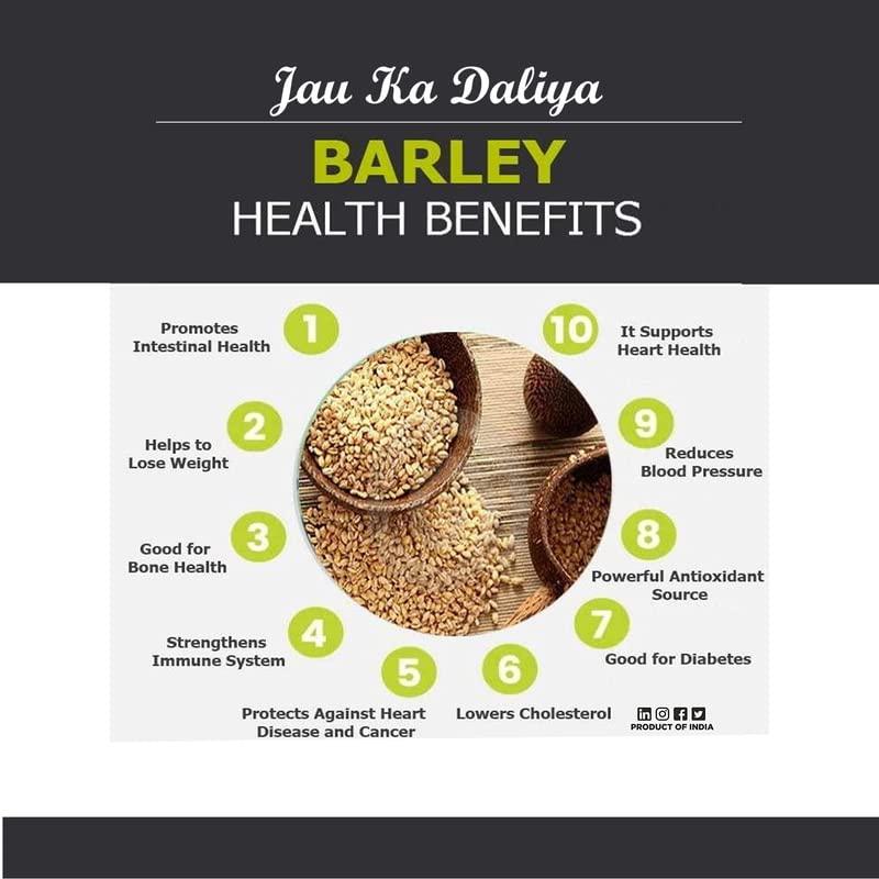 GHOTARAM Ghotaram Barley Dalia |Jo ka Daliya |Jau Ka Daliya |Jao dalia |Joo Dalia |Pure Barley Porridge/Jau Daliya |Certified|Barley Porridge |Barley Dalia |Jau Ka Daliya |Healthy Dalia-1960g(pac 2x 980g)