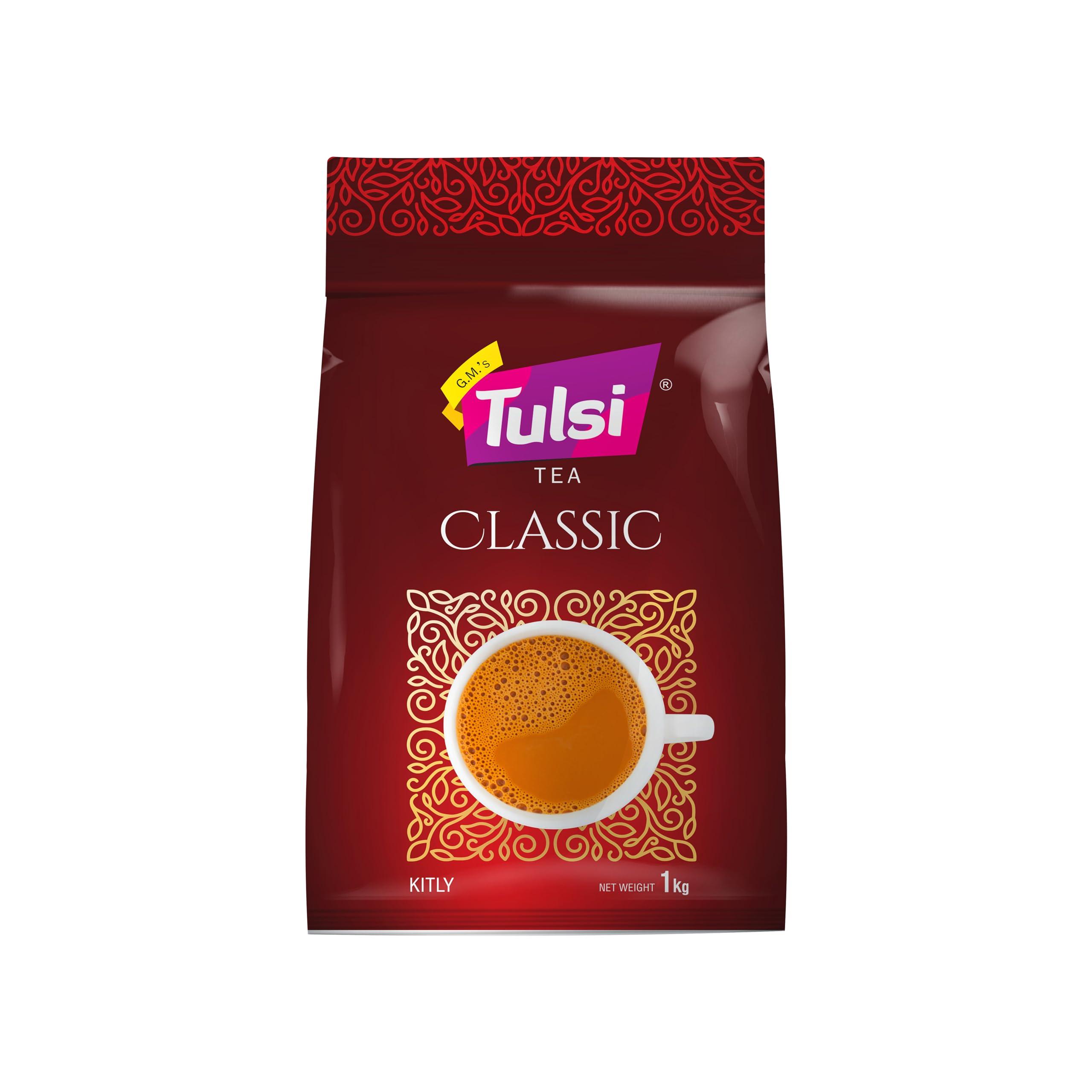 TULSI TEA Tulsi Tea Classic | kitley Tea 1 kg | Dust Chai Patti | Strong Taste | Rich Color | Extra strong Tea | Unique Blend For Gujarati Chai Lovers