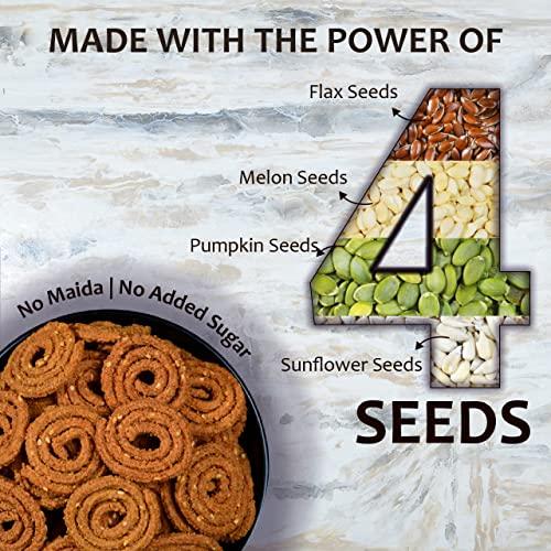 Foodio.fit Foodio.fit Multigrain Chakli Delicious Namkeen & Snacks | Gluten Free | Vegan | No Artificial Preservatives |Ready to Eat Snacks Murukku