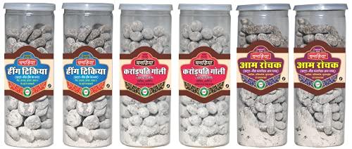 Chamria 2 each of Chamria Karorpati Goli, Aam Rochak Meetha & Hing Tikiya Digestive Combo - 1.200kg (Pack of 6)
