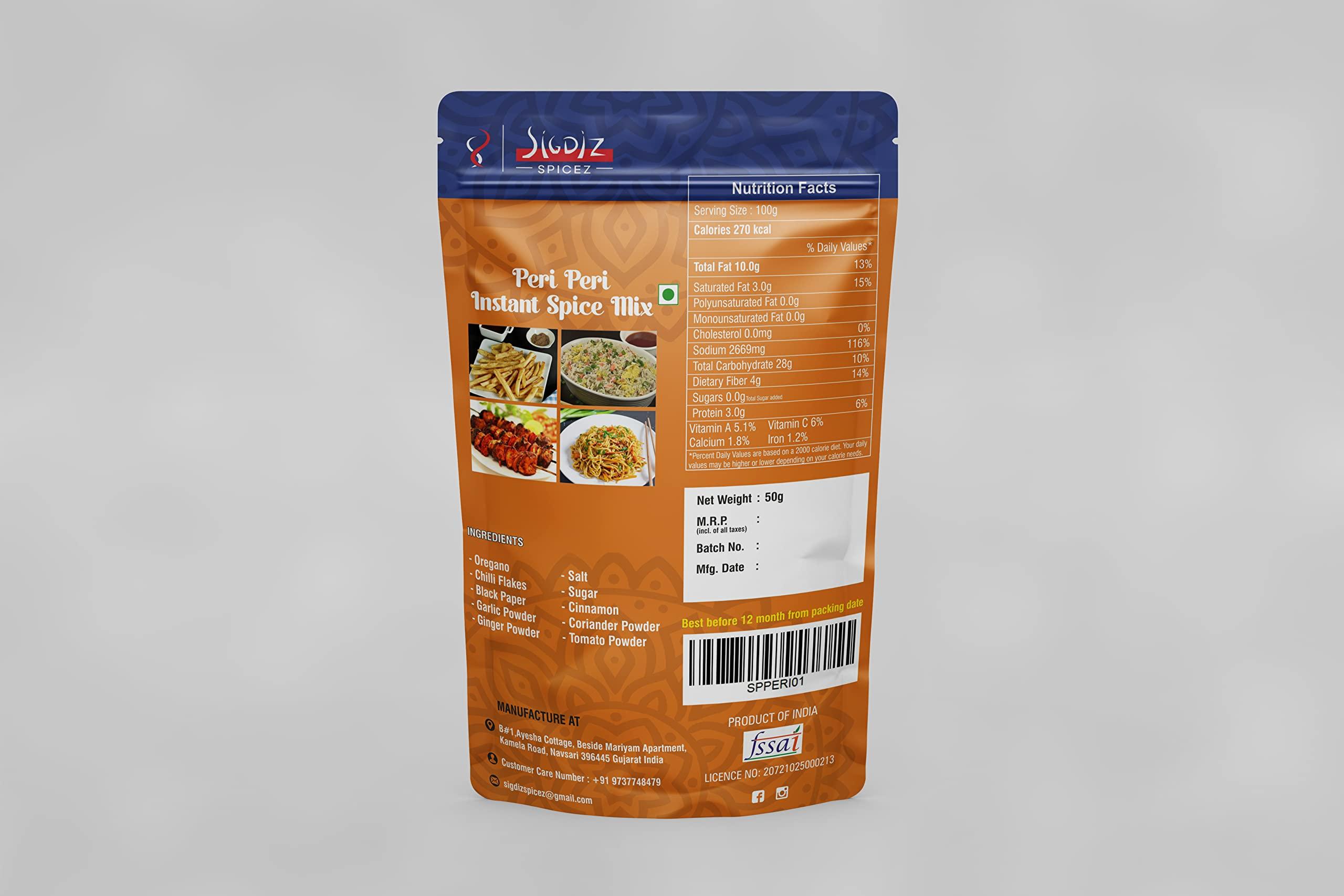 Sigdiz Sigdiz Spicez Peri Peri Instant Spice Mix (50 gms ) (150 gms)