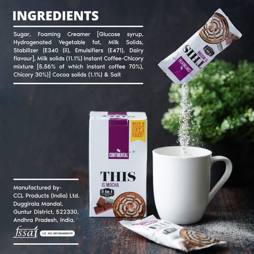 Continental This Continental This Mocha 3 In 1 Premix Instant Coffee 132 Gram (22G*6 Sachets) (Pack Of 2)