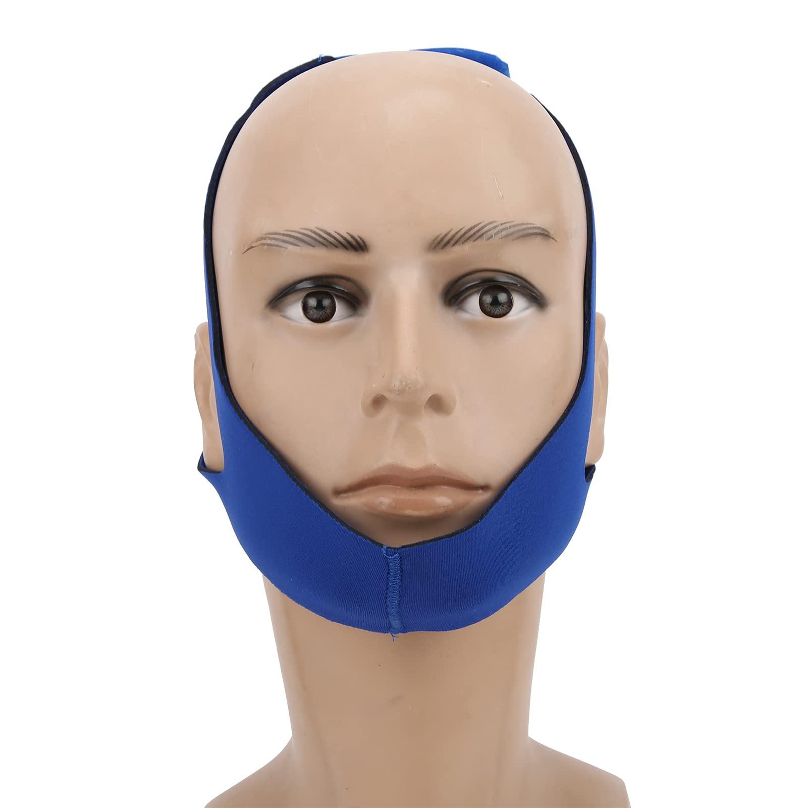 Folanda CPAP Chin Strap, Anti Snore Chin Strap, Adjustable Snoring Solution/Sleep Aid for Men and Women, Stopper Chin Straps for Snoring, Anti Snoring Devices, Stop Snoring, More Nose Breathing (Blue)