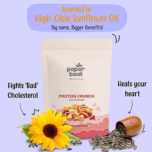 Paper Boat Paper Boat Protein Crunch, Premium Nuts SuperMix, Healthy Trail Mix Dry Fruits | Almonds I Cashews I Pistachio I Chickpeas | Dryfruit Pouch (200 gm)