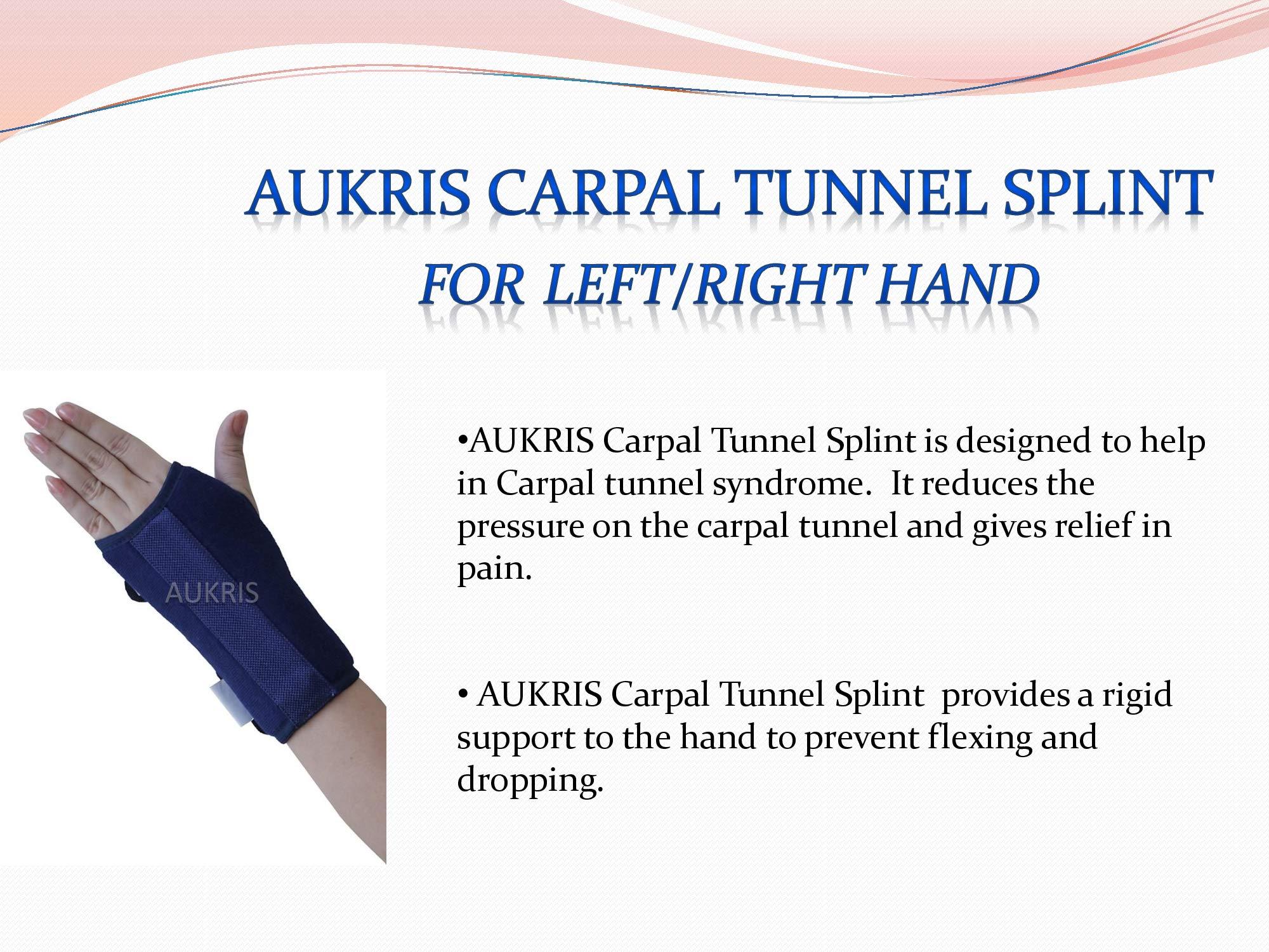 AUKRIS AUKRIS Carpel Tunnel Splint -Left hand- Medium, Blue