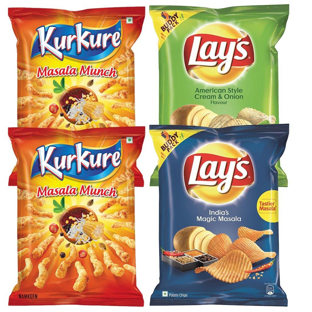Kurkure Kurkure and Lay's Hangout Pack, 304g