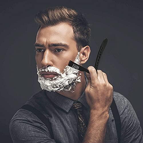 FACON Facón Professional Straight Edge Barber Razor/Rasoirs/Rasoi with Adjustable Tension Screw - Salon Grade Quality Cut Throat Shavette - Japanese Stainless Steel - Black & Gold Limited Edition Gift Box