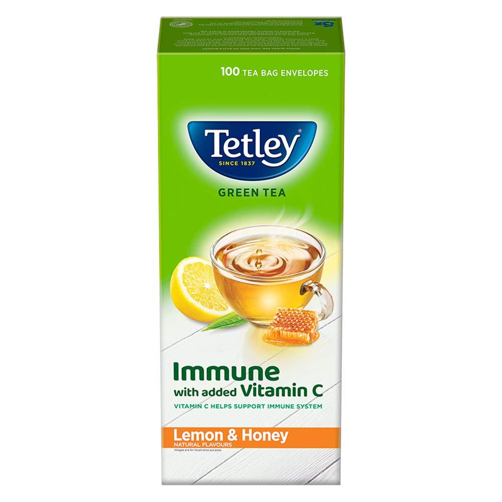 Tetley Tetley Green Tea, Ginger Mint Lemon, 25 Tea Bags and Tetley Green Tea, Lemon and Honey, 100 Tea Bags