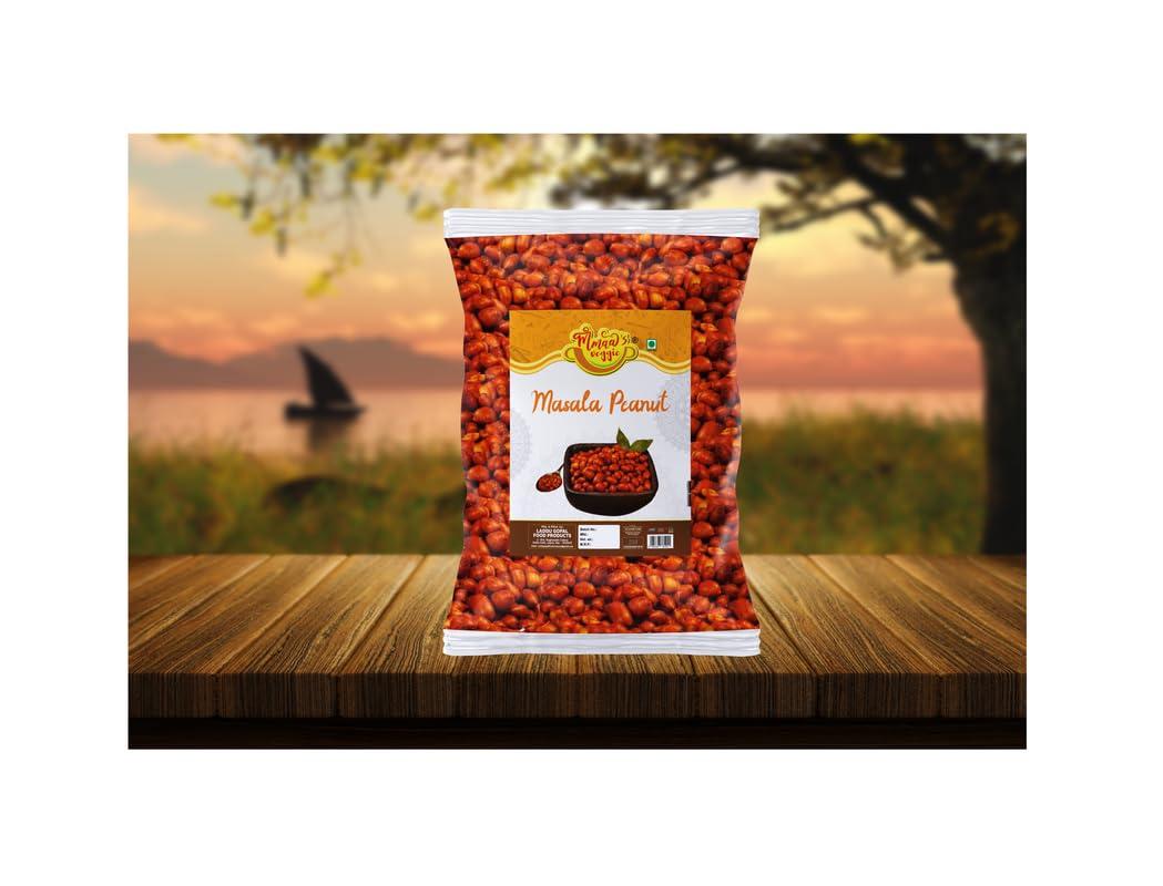 MMAA\'S VEGGIE Mmaa\'s Veggie Deep Fried Raw Peanuts Groundnut Moongfali With Rich Goodness Of Healthy Mirch Masala | Healthy Yummy Fried Masala Mungfali||Moongfali Dana||Shengdana||Raw Masala nuts-900g*2Pack