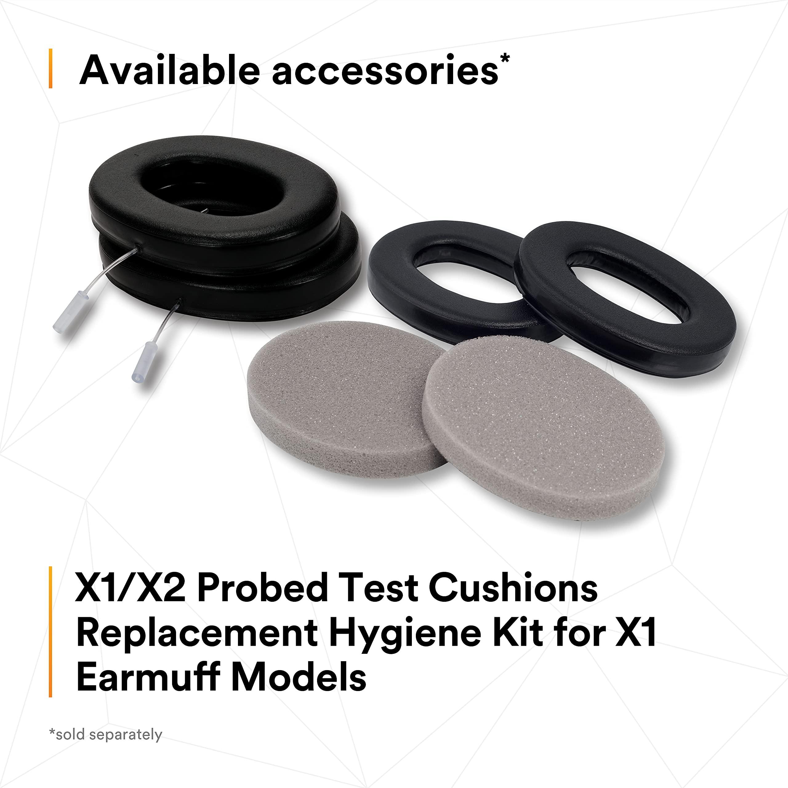 3M 3M Peltor X1A X-Series Over-the-Head Earmuffs, NRR 22 dB, One Size Fits Most, Black/Green, Pack of 1