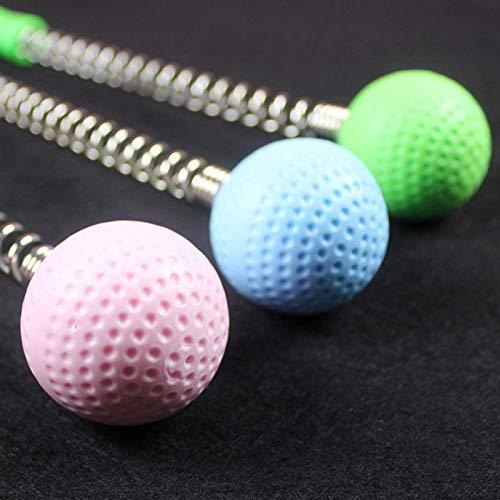 Thrifty Shopper Thrifty Shopper Long Handle Golf Ball Hammer Body Relaxation Acupressure Massager Manual Massage Hammer Golf Ball Massage Body Neck Back Spring Massage Stick-Green