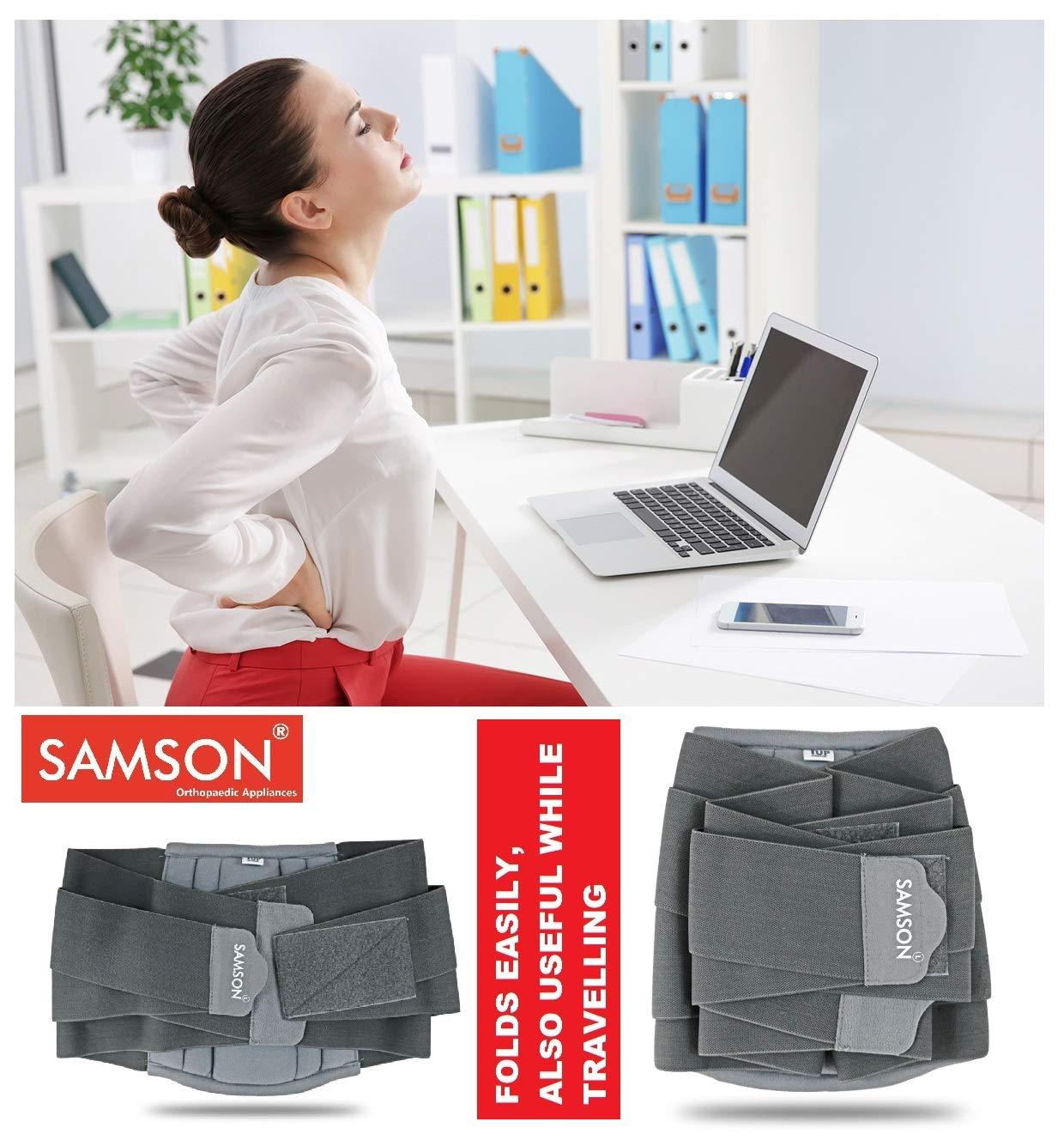 Samson Orthotics Samson Lumbo Sacral Belt (Double Support) - Light Weight, Long Life, Custom Fit (For Vertebral Fracture, Spinal Injuries, Lumbar Spondylitis & Postural Fatigue) (For Women & Men) (Size : XXXX-Large, 5