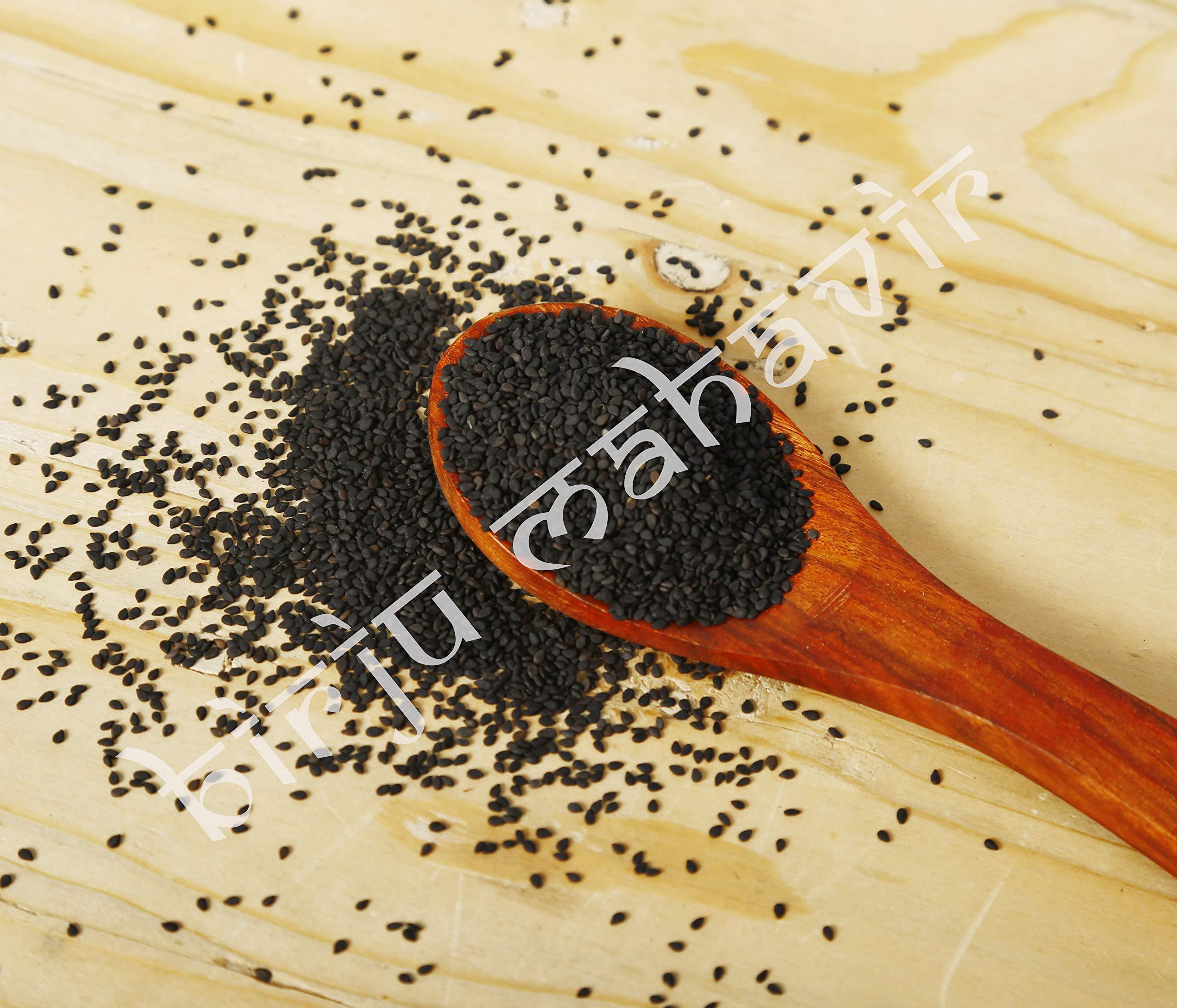 BIRJU MAHAVIR Birju Mahavir Natural Black Sesame Seeds | Kaale Til | 1 KG | Till Kale