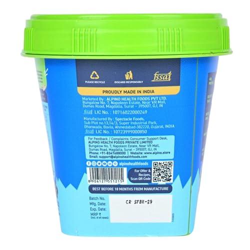 Alpino ALPINO Classic Peanut Butter Crunch 200 G - Roasted Peanuts, Brown Sugar & Sea Salt - 24g Protein, Gluten Free Plant Based Peanut Butter Crunchy