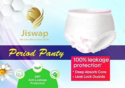 empresa industries Overnight Period Panties (Medium/Large size, pack of 15 panties) for heavy flow period protection | with 360 degree anti-leakage design & airy-soft fabric | 1 panty = ~3 regular pads (Pack of 15)