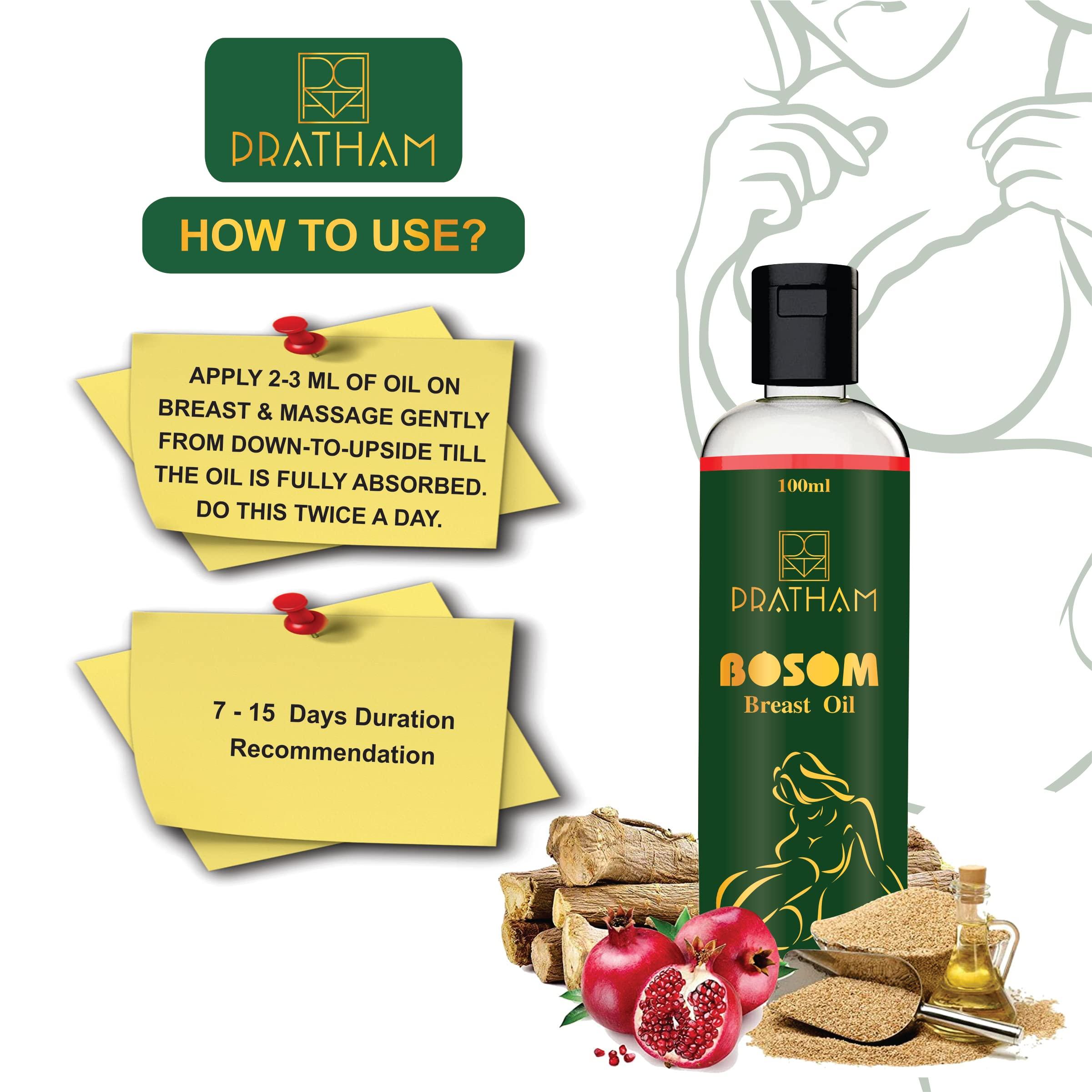 PRATHAM PRATHAM Ayurvedic Bosom Massage Oil For Women-100Ml|All Liecence Approved Oil
