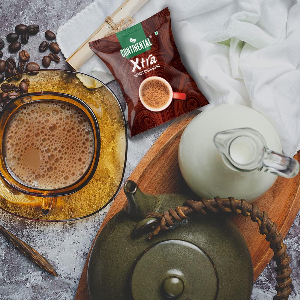 Continental Coffee Continental Coffee Xtra Instant Coffee Powder 50G Pouch | Pack Of 4 | Strongest Instant Coffee | 200 Gram (50G * 4 Pouches)