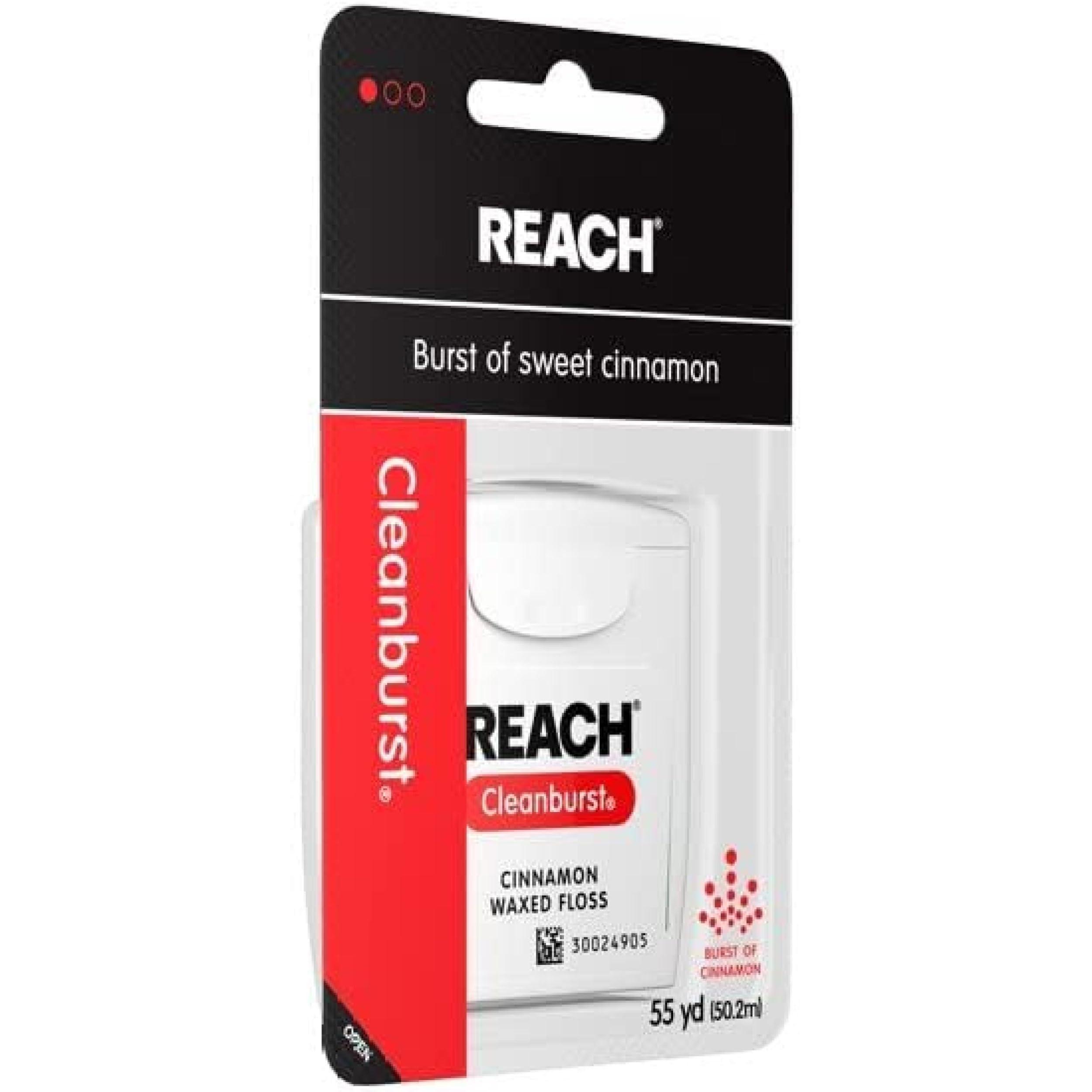 Reach REACH Cleanburst Waxed Floss Cinnamon 55 Yards (Pack of 5)