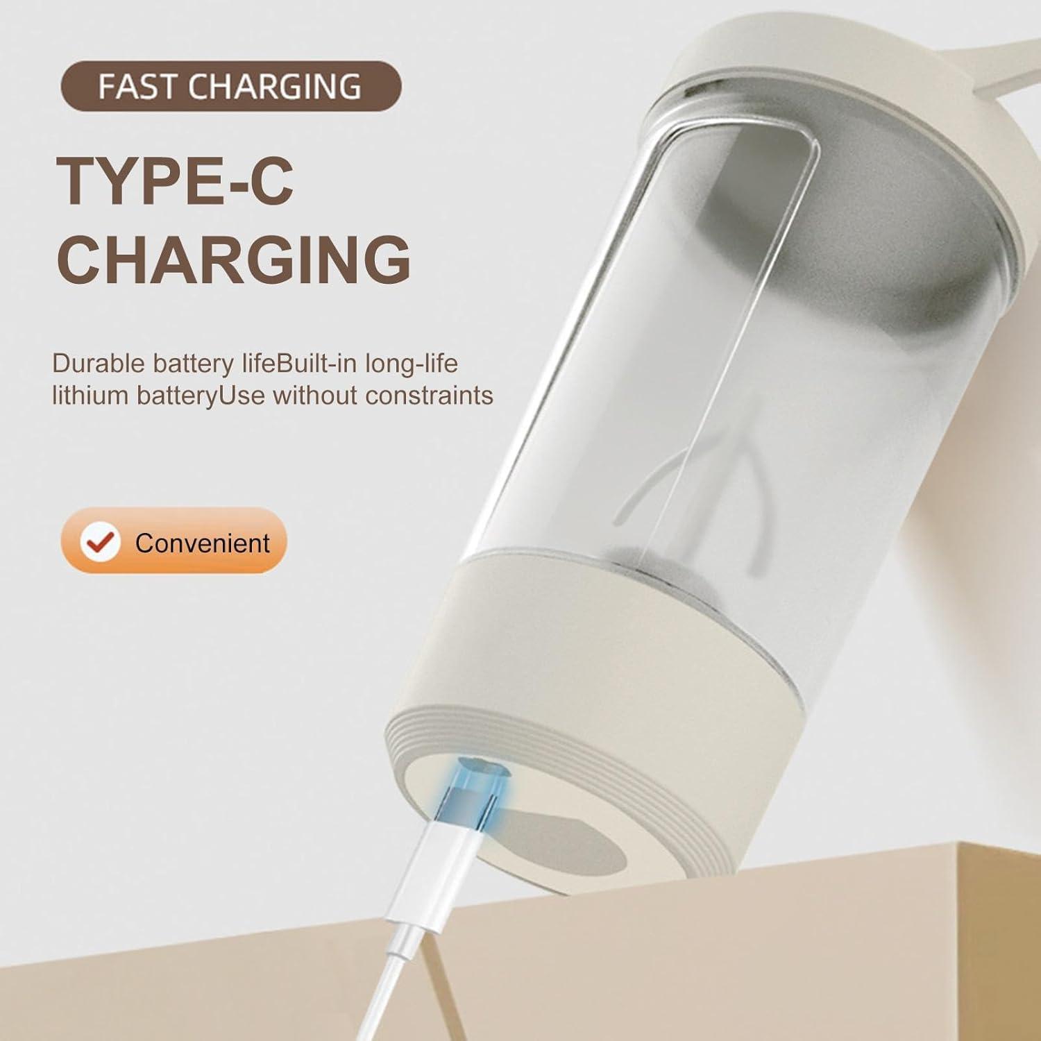 Travel Curry Travel Curry - Electric Protein Shake Mixer Blender, Gym Shaker Bottle - USB C Chargeable, Multifunctional Shaker Cup for Protein Shake, BPA Free, Made with Food Grade Material, 100% Leakproof - 400ml