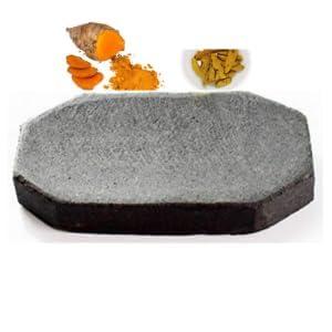 Lakshmi Handy Crafts Lakshmi Handy Crafts Traditional Rubbing Stone for Sandalwood Turmeric Grinding/Rubbing Natural Vayambu Grinding Stone (Grey)