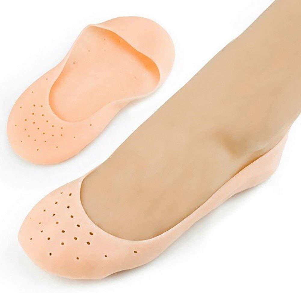 Nexomi Nexomi Anti-Crack Full Length Silicone Gel Foot Protector Moisturizing Socks For Foot Care And Heel Cracks (Skin Color) (Small/Medium)