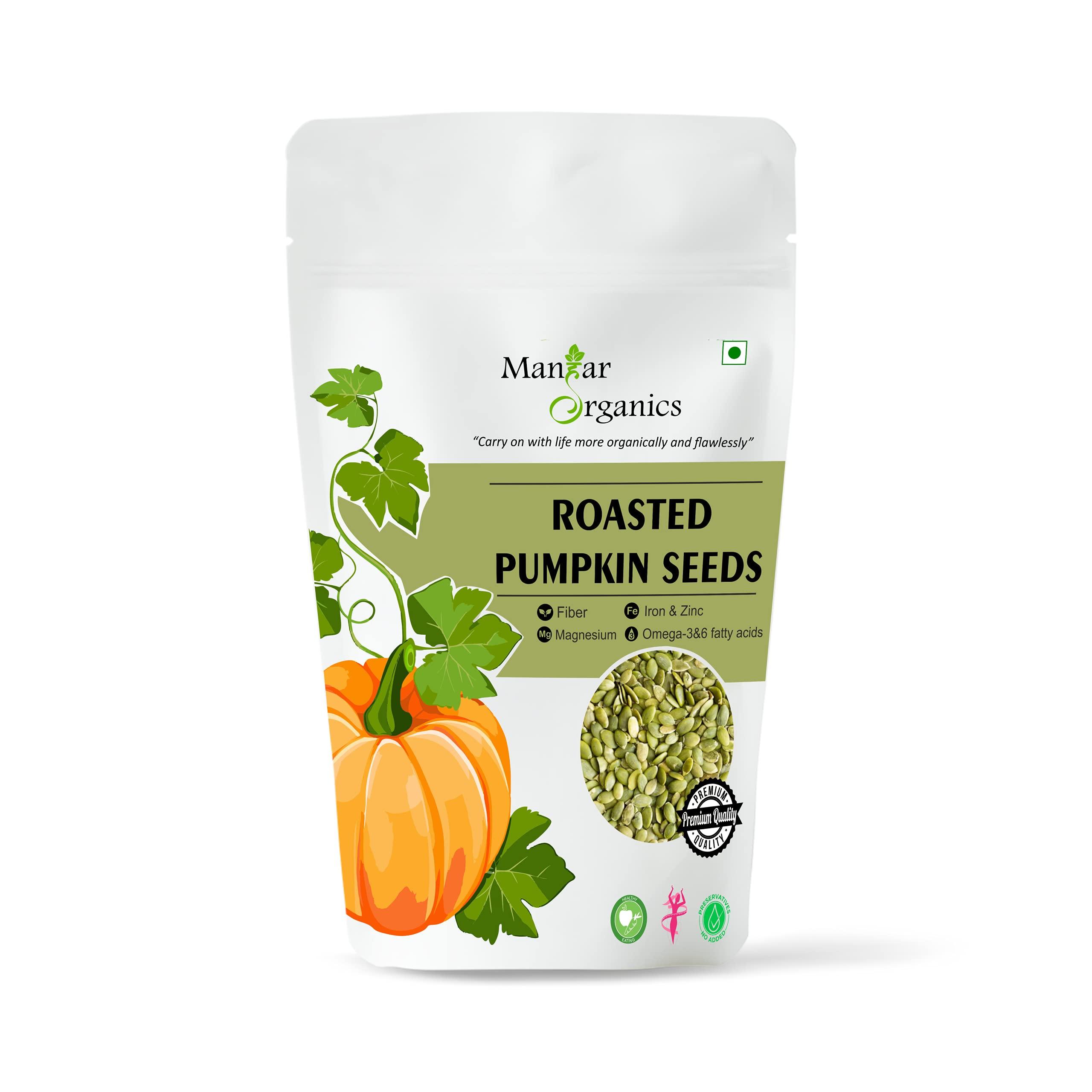 ManHar Organics ManHar Organics Roasted Pumpkin Seeds 2kg for eating - AAA Grade |Protein and Fiber Rich Superfood| (Pack of 2, 1kg each) (2000gm)