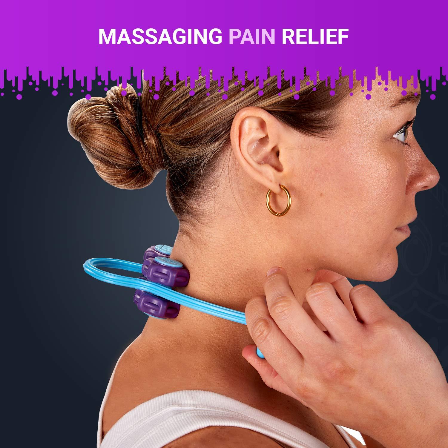 M PAIN MANAGEMENT TECHNOLOGIES Self Massage Tools for Neck and Shoulders by Dr. Necky - Trigger Point Massager for Tension Relief - Therapeutic Myofascial Release