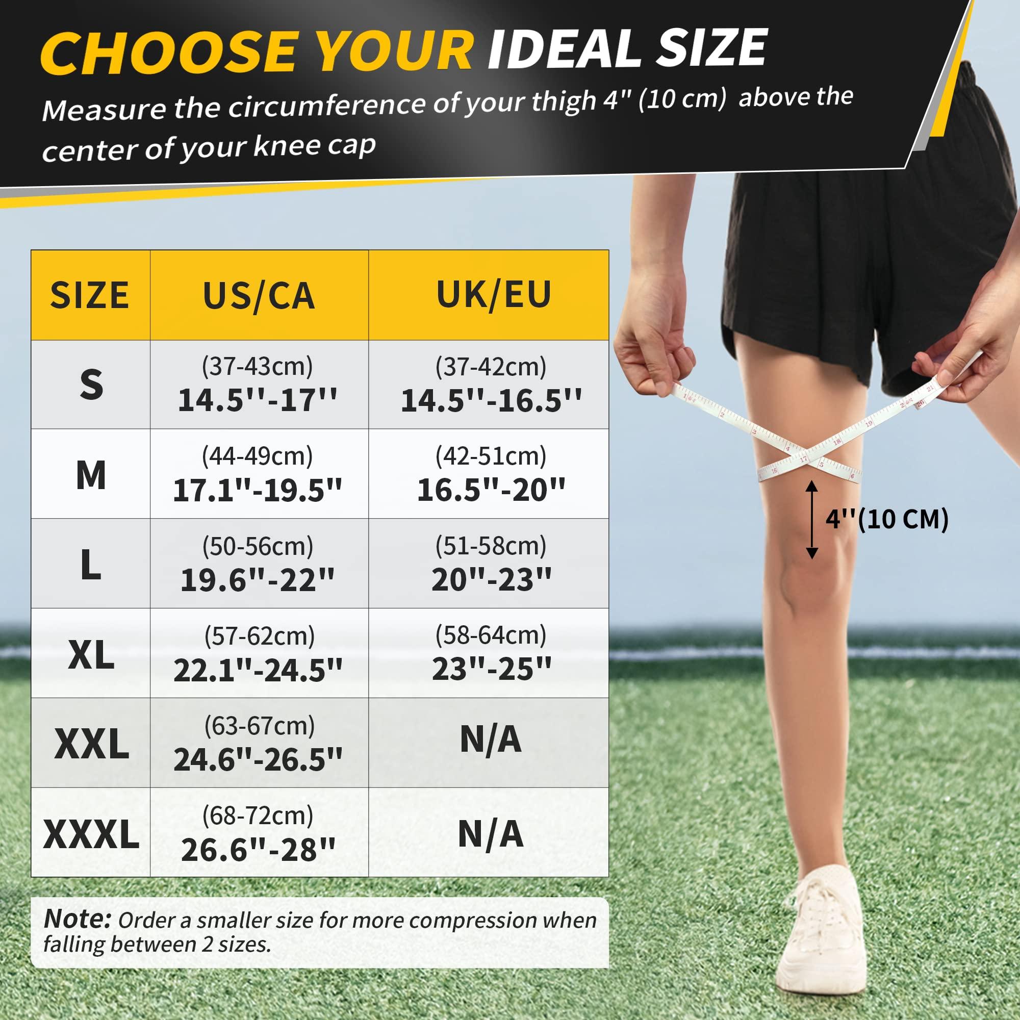 CAMBIVO CAMBIVO 2 Pack Knee Brace, Knee Compression Sleeve for Men and Women, Knee Support for Running, Workout, Gym, Hiking, Sports (Slate Blue,Medium)