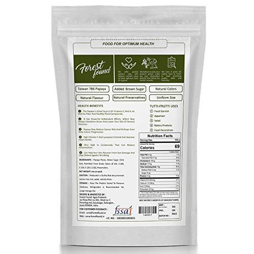 FOREST FOUND Forest Found Fresh Mix Tutti Frutti For Cake Making, Baking, Decoration | Multi Color Cherry Candy Pack (900 gram) | Natural Blend Of Taiwan Organic 786 Papaya & Brown Sugar