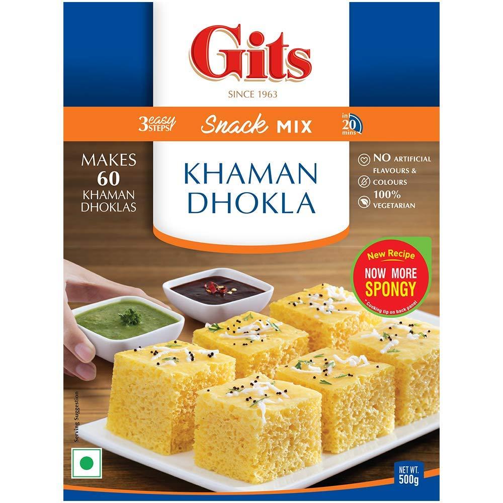 Gits Gits Instant Khaman Dhokla Snack Mix, 500g