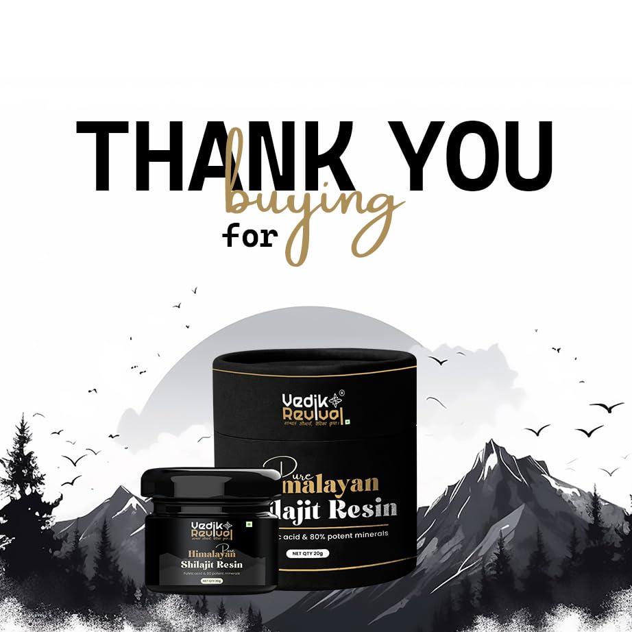 VEDIK REVIVAL Vedik Revival Pure Himalayan Shilajit Resin - Natural Rems for Endurance & Stamina - Organic Benefits with pure shilajit 20 gm