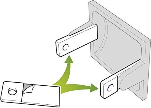 Teravan Teravan Fixed Extender Tabs - Toilet Paper Adhesive Extending Adapter Set for Larger Rolls - White, 2 Pack