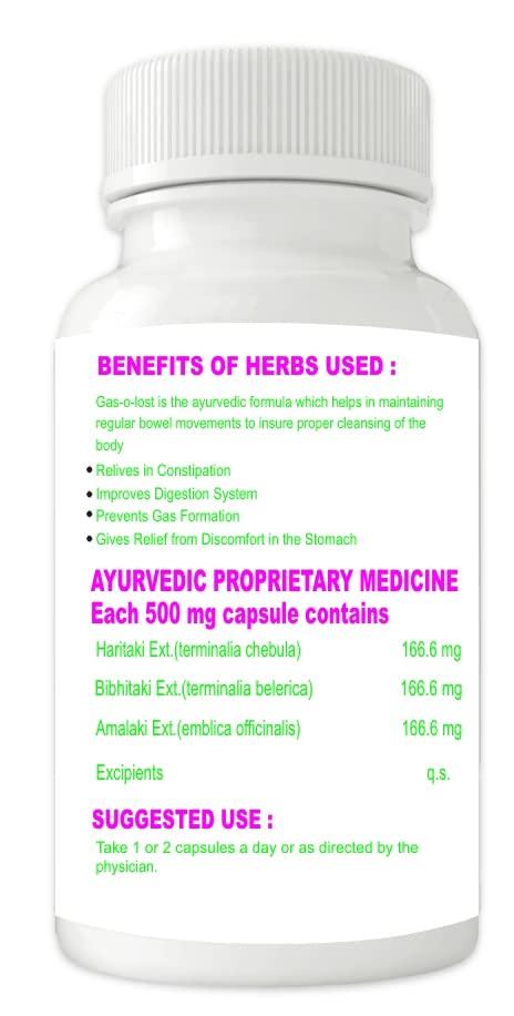 Compass Herbal Compass Herbal Gaso - G Ayurvedic Fast Result No Side Effect Medicine, Get Rid Gas Pains Indigestion and Bloating (60 Capsule)