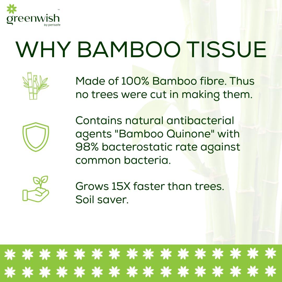 GREENWISH Greenwish Bamboo Soft Facial Tissue Box-100pulls (Pack of 6), 100% Biodegradable, Eco friendly and Chemical Free, Car Tissue Box