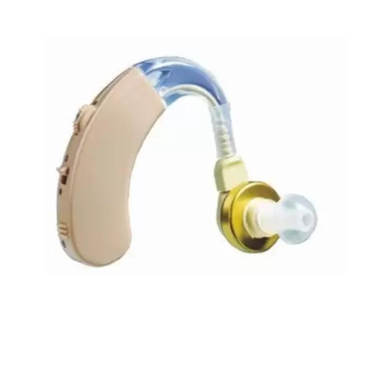Aika AA Super Axon Hearing Aid with 3 Month Warranty and Free Special Power Kit Worth 499/- BTE Model Hearing Amplifier all Age Hearing Loss Ear (1 Pcs, Model-F-139m, Beige Color, For Single Ear)