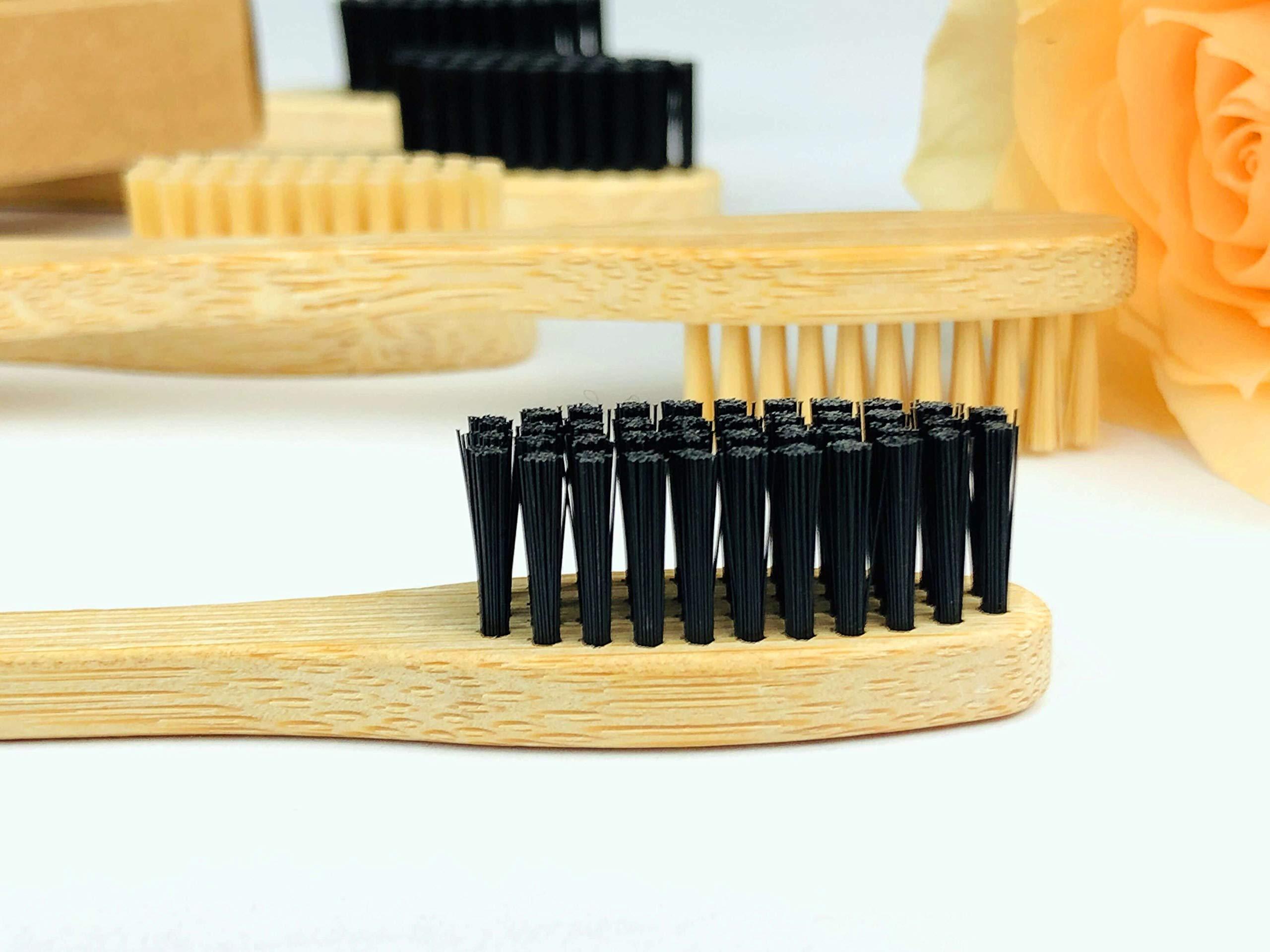 Goaycer Goaycer Bamboo Toothbrush Medium Bristle , 10Pcs Biodegradable Bulk Wooden Toothbrushes