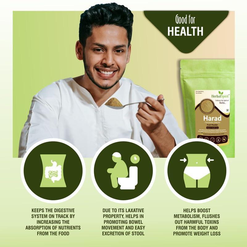 HerbalSpirit Herbal Spirit Harad Powder Organic, 900gm | Haritaki Powder | Kadukkai Powder Organic | Karakkaya Powder Organic | Karakaya Powder | Inknut Powder | Hadak Powder Ayurvedic | Haritaki Churna |