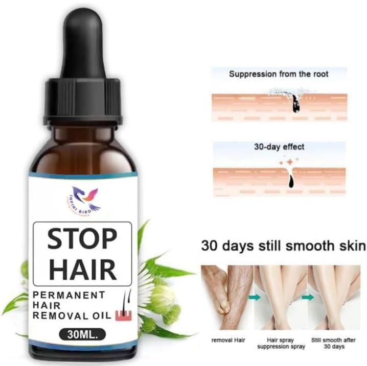 Lazubix Lazubix Natural Hair Growth Inhibitor Permanent Hair Removal Oil Remover Hair Inhibiting And Reducing To Stop Hair Growth & Body Face Hair Reduction - 30ml