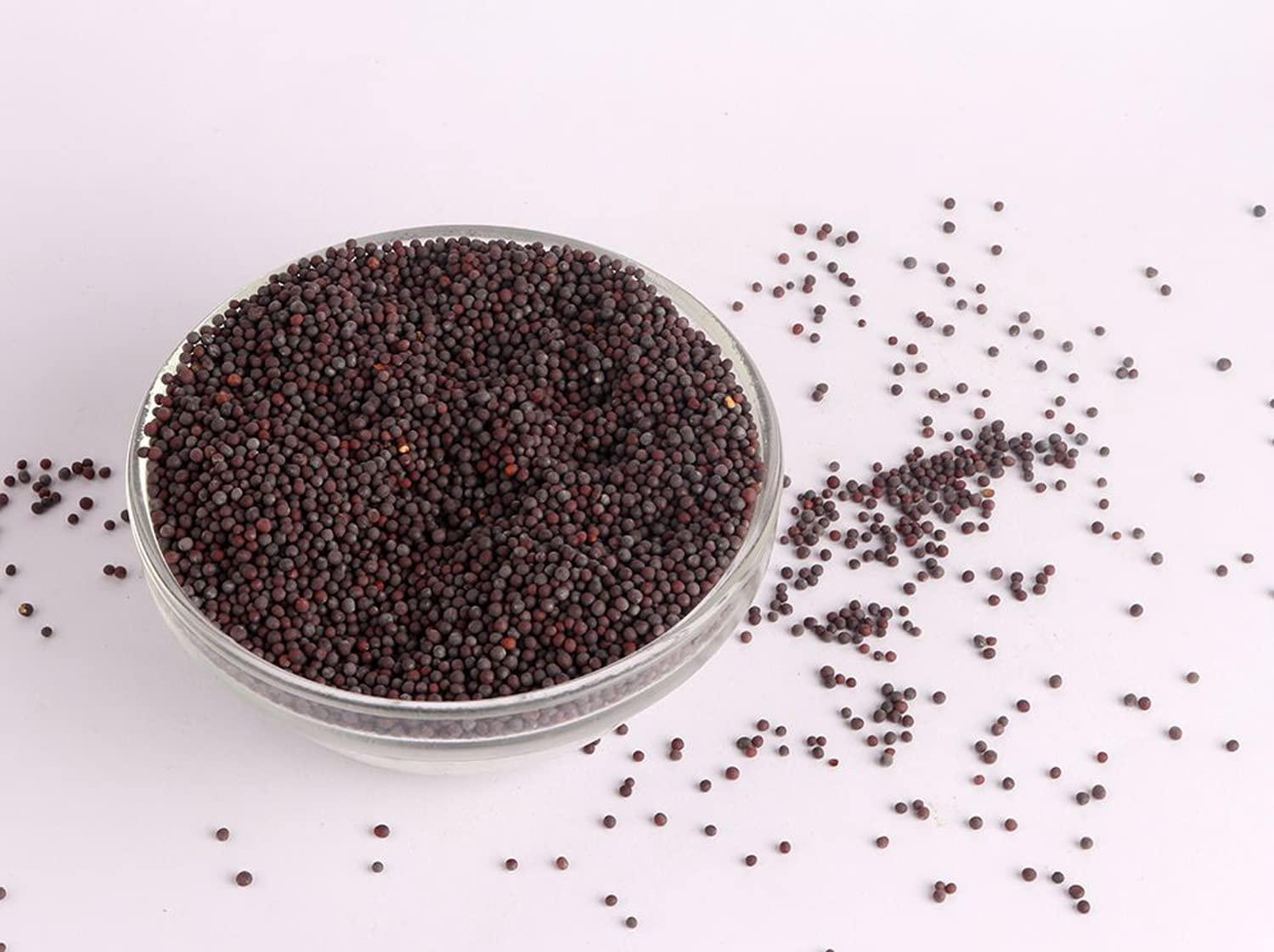 India's Creation Jodhpur Rajasthan Kali Rai-Black Mustard-Raw Herbs-Mohari-Sarson Kaali-Brassica Nigra-Sarso Kali-Jadi Booti-Single Herbs (250 Gram)