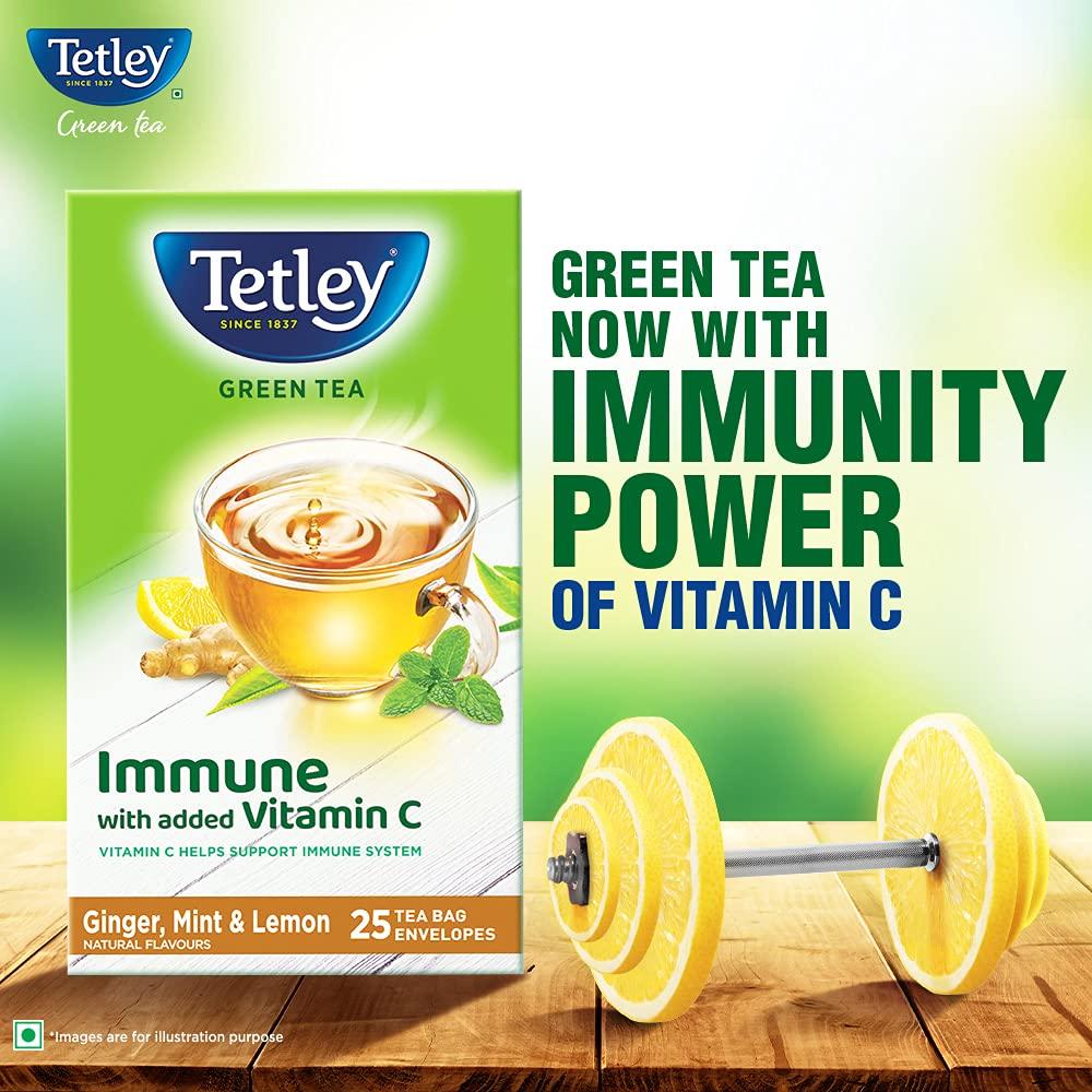 Tetley Tetley Green Tea Bags, Ginger Mint Lemon, 25 Tea Bags