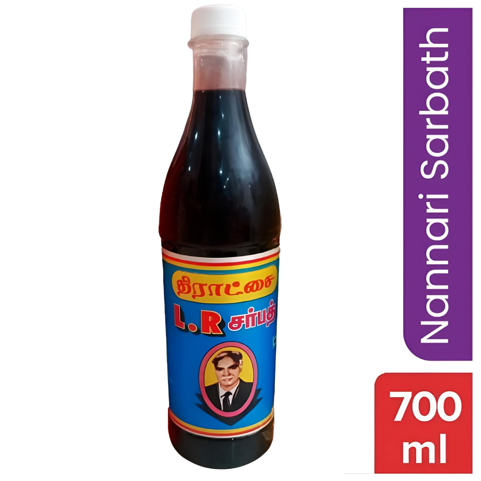Generic LR Nannari Sharbath 700ml | Natural & Refreshing Cool Drink | Beat the Heat with LR Nanari sarbath (Nannari + Grape Sarbath, 700ml + 700ml)