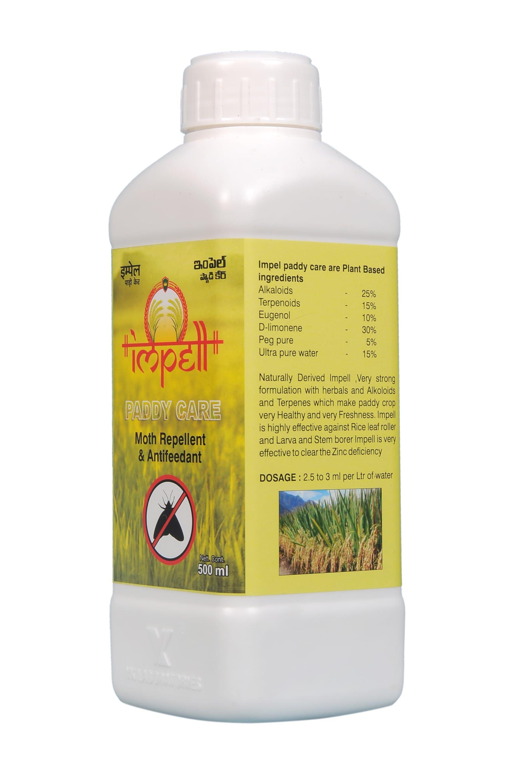 YK LABORATORIES YK Laboratories Impell Paddy Care for Stem Borer, Shoot Borer, Leaf Roller & Correct The Zinc Deficiency - 500ml
