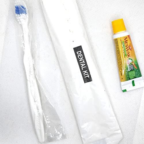 Krafty Kustomz Krafty Kustomz Dental Kit Hotel Accessories, Guest House Kit Dental Kit (1 Toothbrush & 1 Toothpaste 10g) Pack 25 (75)