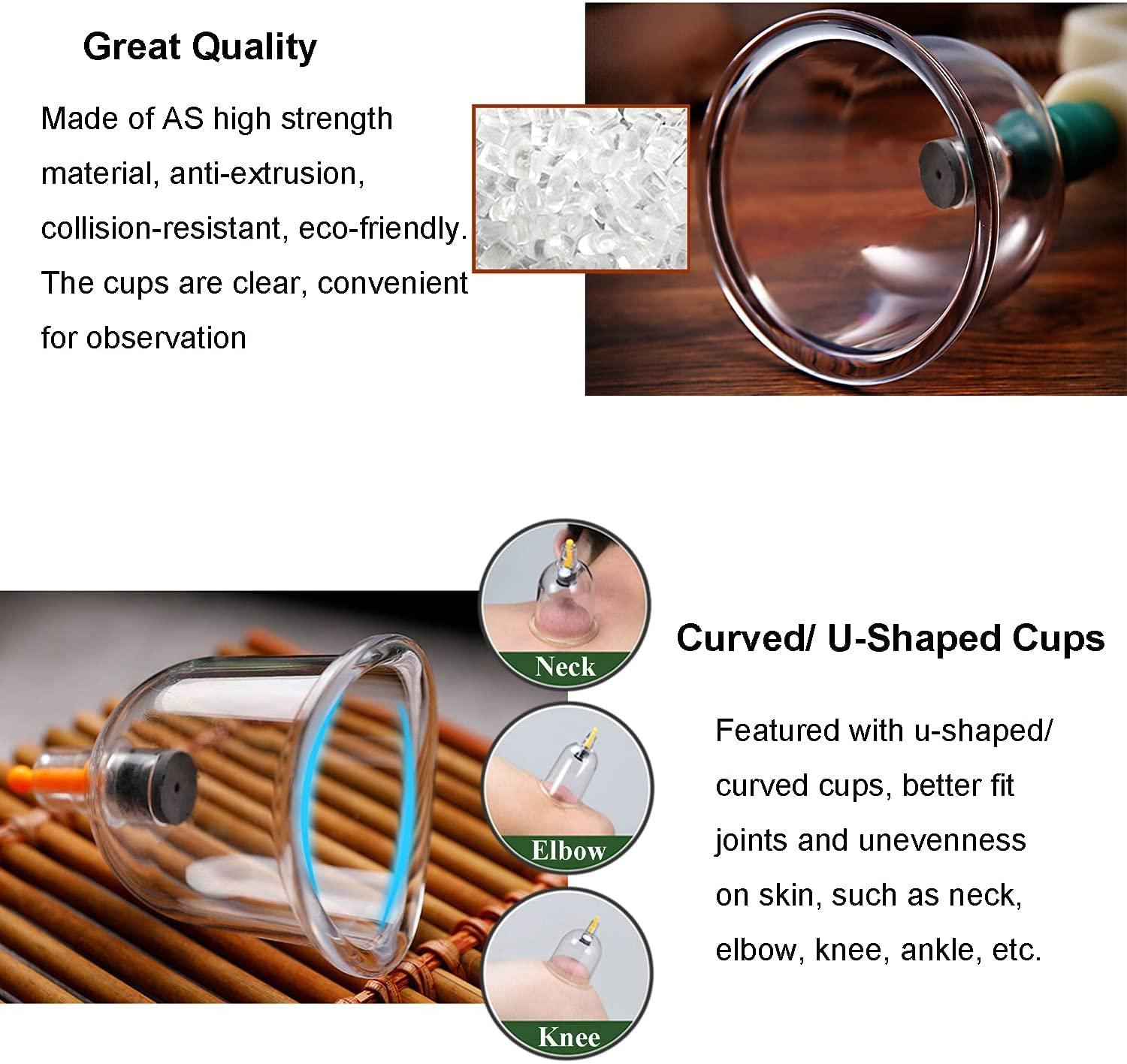 EKIN EKIN Vacuum Massage Cupping Device Cupping Therapy Machine Cupping Massage pump (Black)